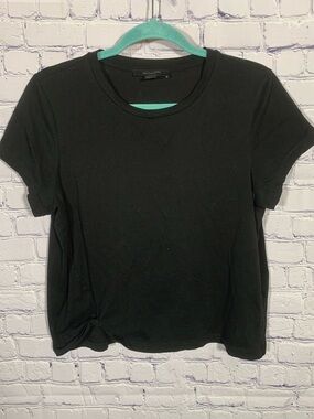 All Saints Womens Cotton Short Sleeve Black Sz M Casual Minimalist Quiet Luxury